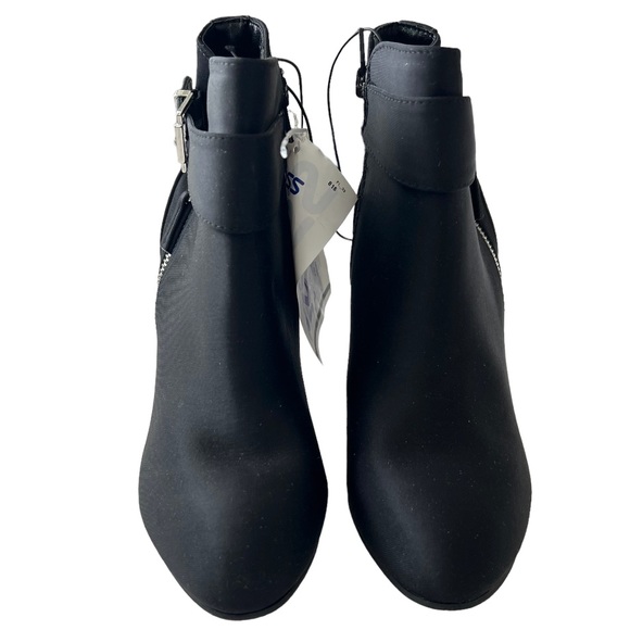 Unisa Satin Ankle Zip Boots Heels - Picture 2 of 3